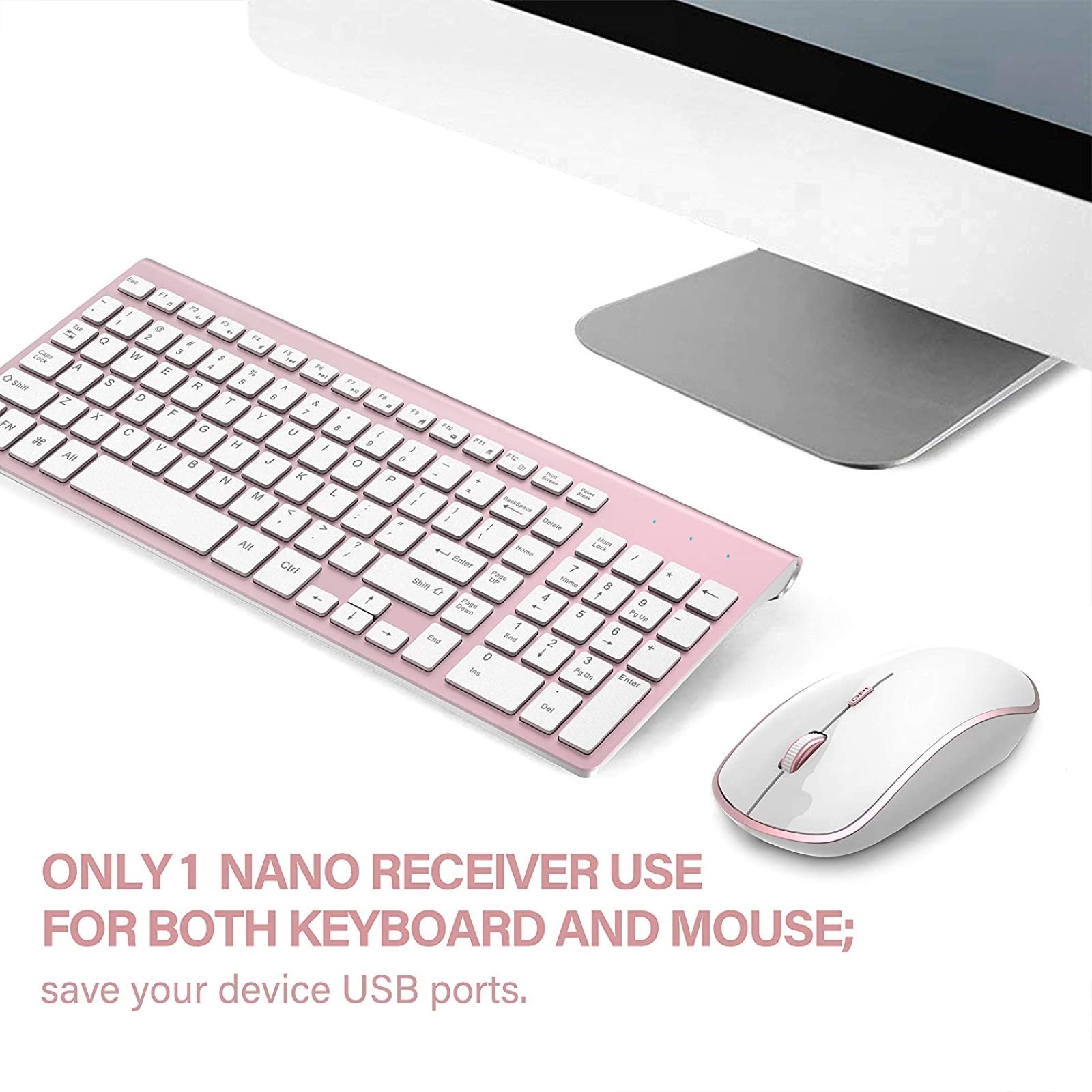 Wireless Keyboard Mouse Combo J JOYACCESS 2.4G USB Compact and