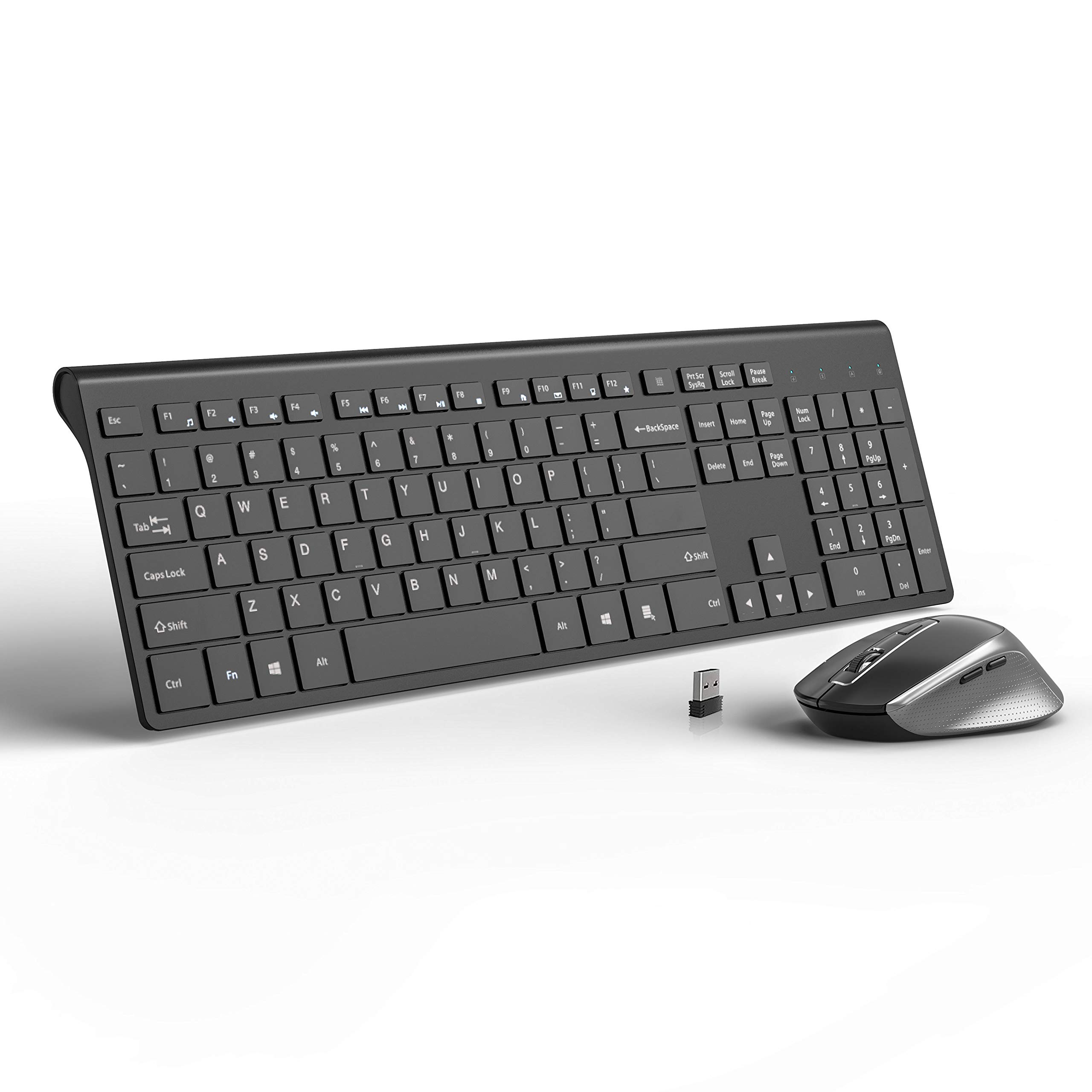 Wireless Keyboard And Mouse J JOYACCESS 2 4G USB Ultra Slim Full Size 